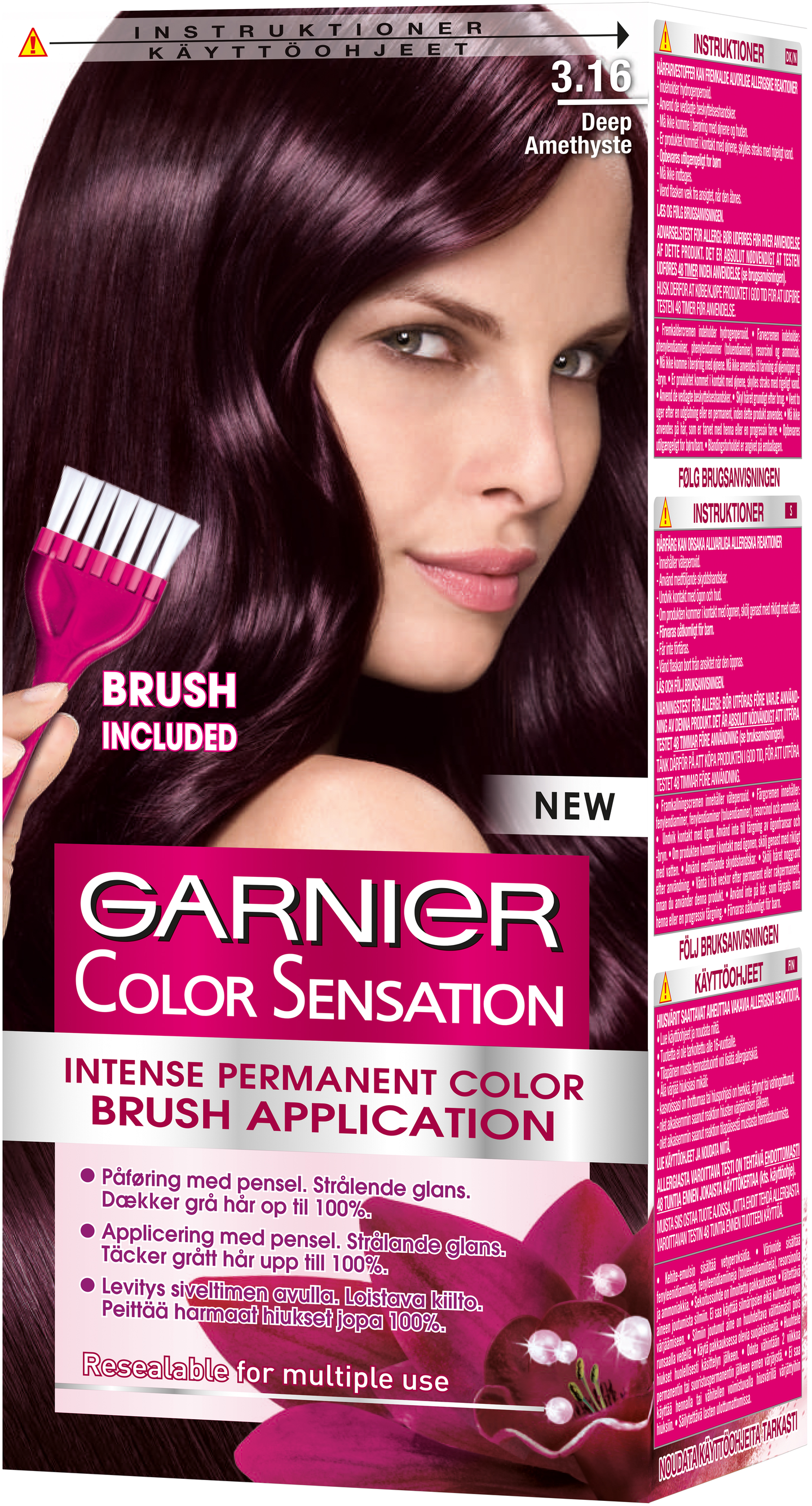 Garnier Color Sensation kestoväri 3.16 Deep Amethyste Tumma violetinruskea