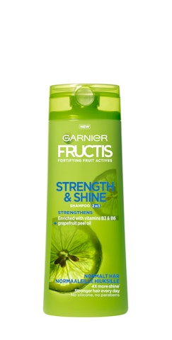 Garnier Fructis shampoo 250ml Strength & Shine 2in1 normaaleille hiuksille