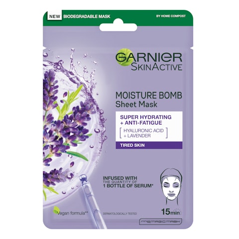 Garnier Skin Active Moisture Bomb Super Hydrating + Anti-Fatigue kangasnaamio 28g