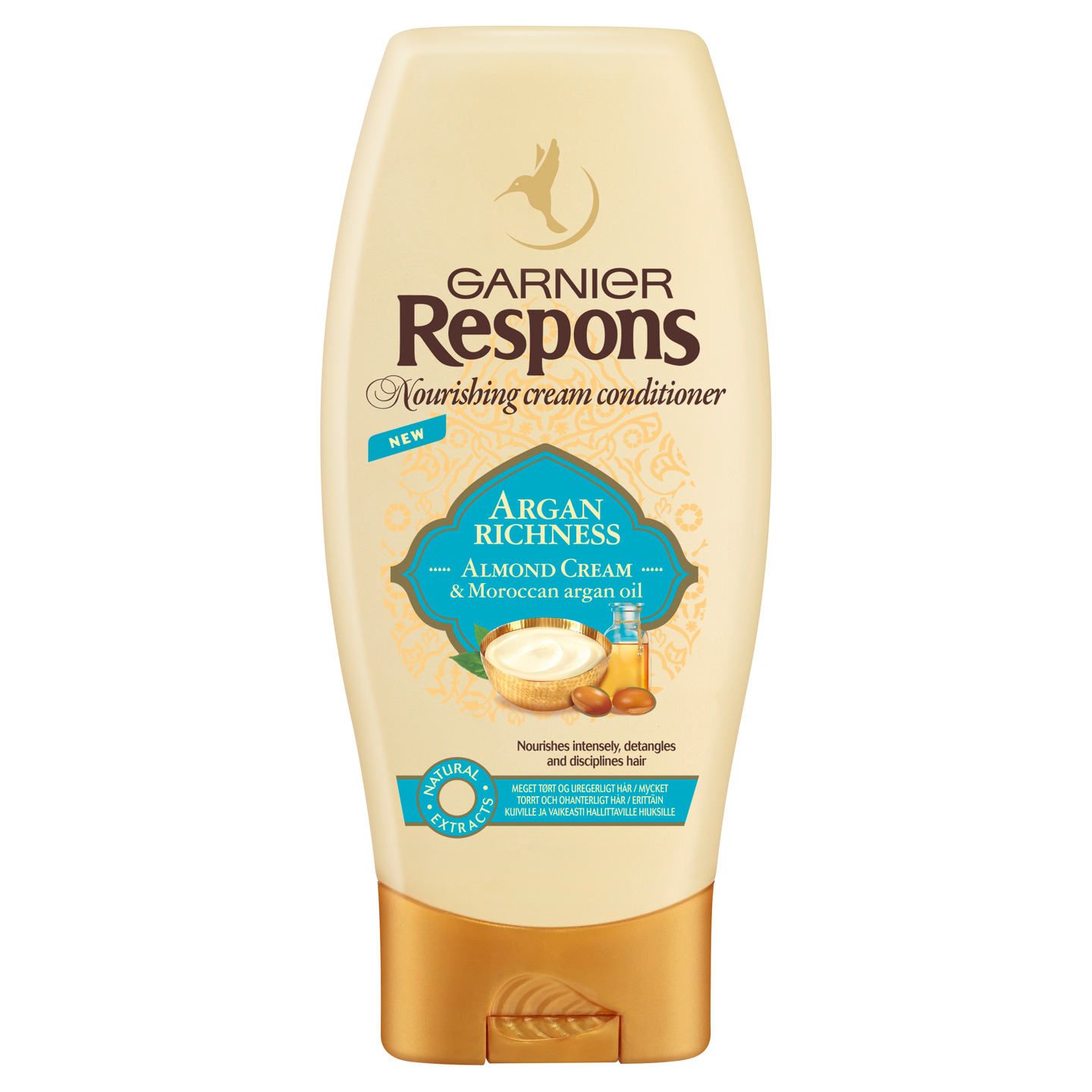 Garnier Respons 200ml Argan Richness hoitoaine erittäin kuiville, vaikeasti hallittaville hiuksille