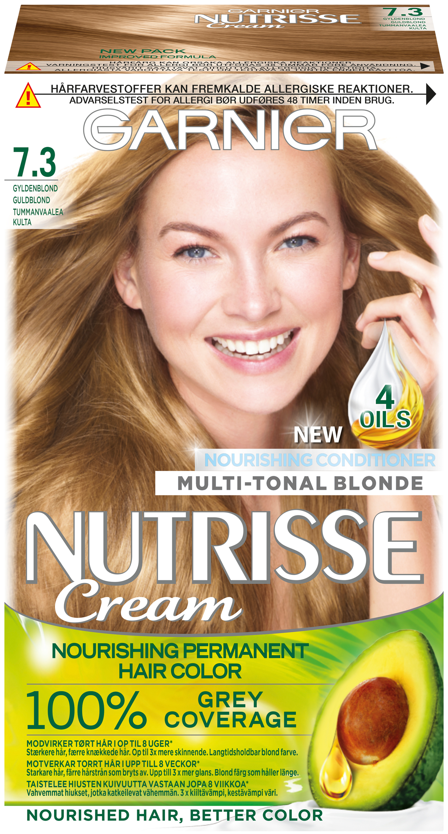 Garnier Nutrisse kestoväri 7.3 Golden Blonde Kullanvaalea