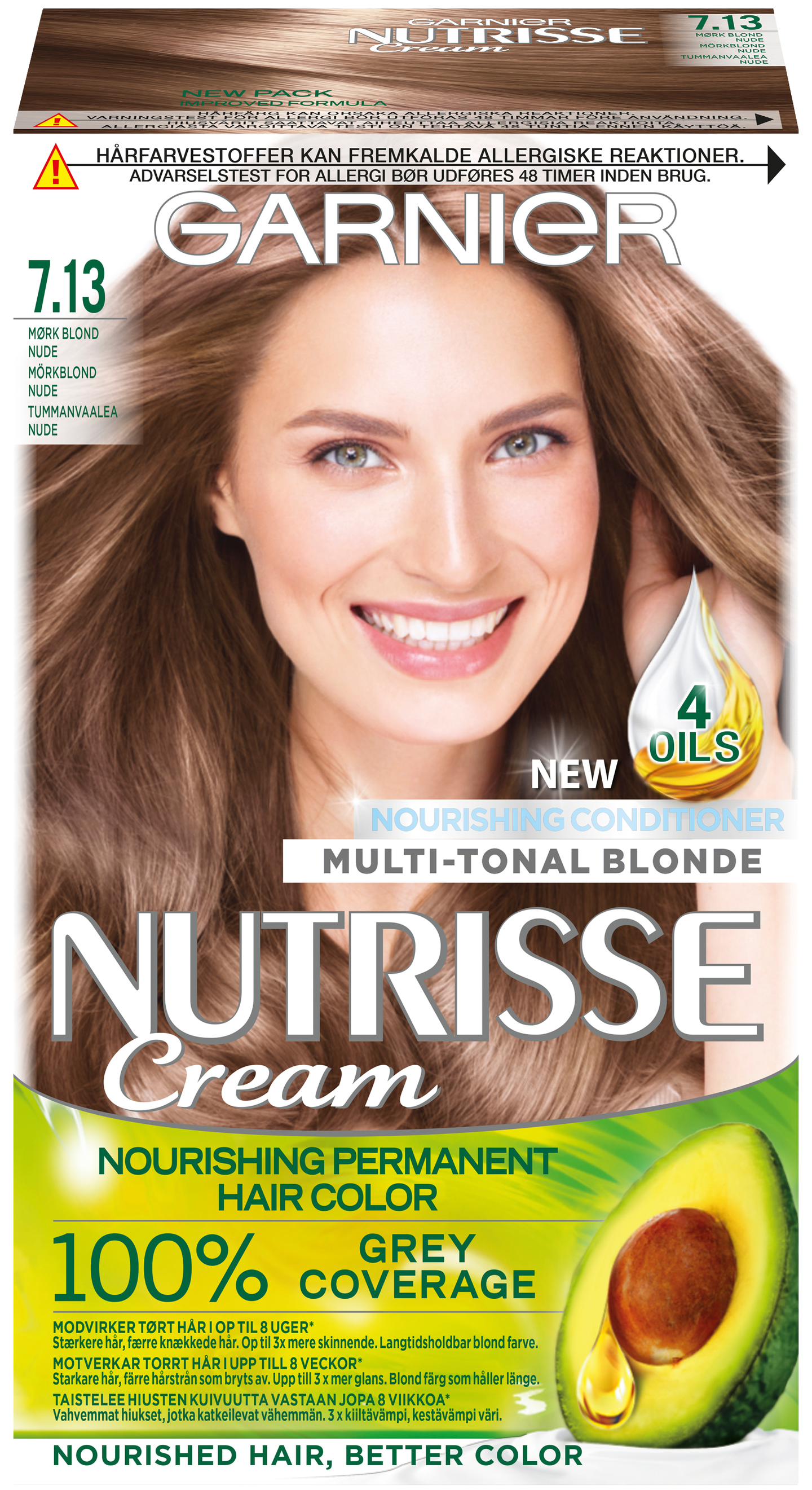 Garnier Nutrisse kestoväri 7.13 Tummanvaalea Nude