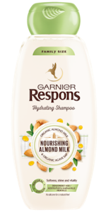 Garnier Respons shampoo 400ml Nourishing Almond Milk kosteutusta kaipaaville hiuksille