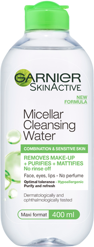 Garnier Skin Active Micellar puhdistusvesi 400ml herkälle ja sekaiholle