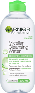 Garnier Skin Active Micellar puhdistusvesi 400ml herkälle ja sekaiholle