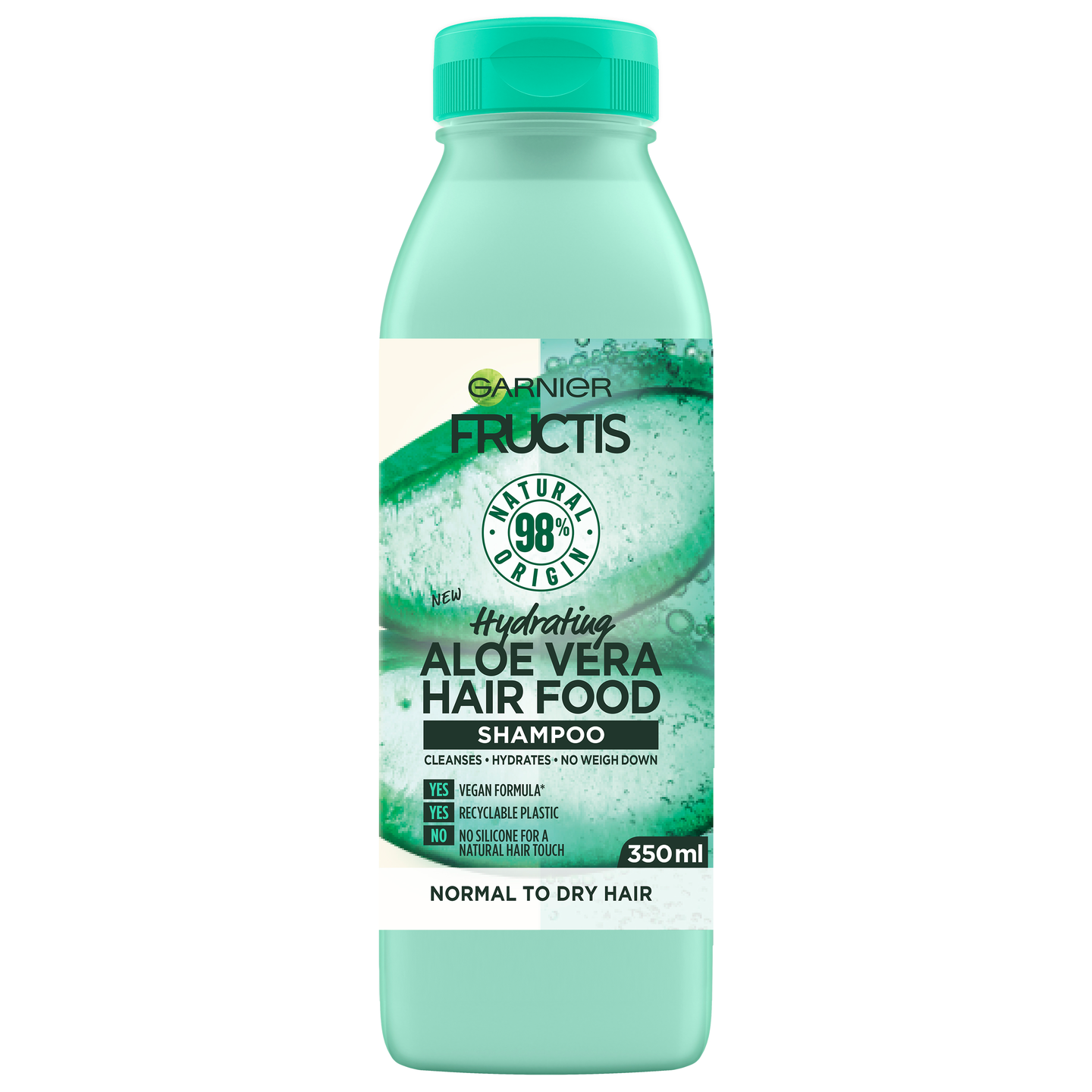 Garnier Fructis Hair Food Aloe Vera shampoo normaaleille ja kuiville hiuksille 350ml