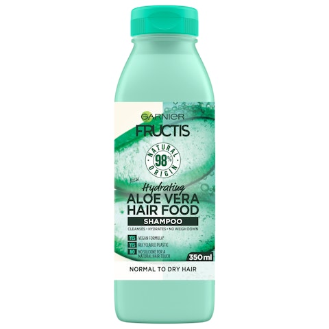 Garnier Fructis Hair Food Aloe Vera shampoo normaaleille ja kuiville hiuksille 350ml