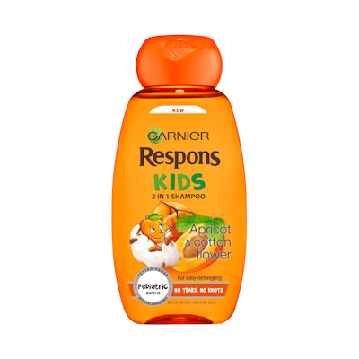 Garnier Respons Kids lastenshampoo 250ml 2in1 Hypoallergenic Apricot & Cotton Flower