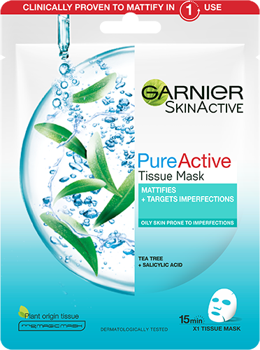 Garnier Skin Active Pure Active Mattifies + targerts imperfections kangasnaamio