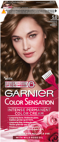 Garnier Color Sensation kestoväri 5.0 Luminous Light Brown Hehkuva vaaleanruskea