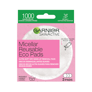 SkinActive Micellar Reusable Eco Pads uudelleenkäytettävät mikrokuitupesulaput 3kpl