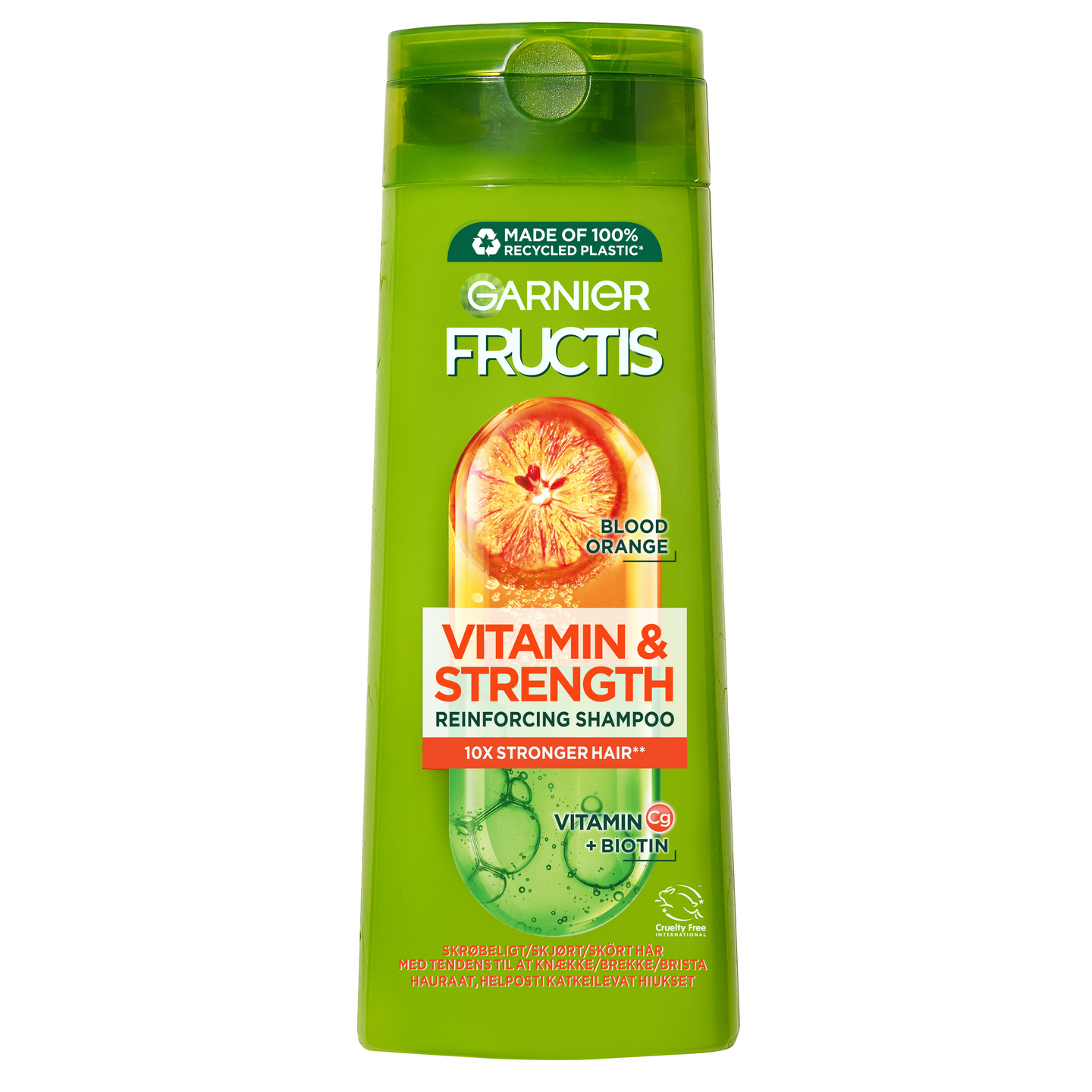 Garnier Fructis shampoo 250ml Vitamin & Strength hauraille, helposti katkeileville hiuksille