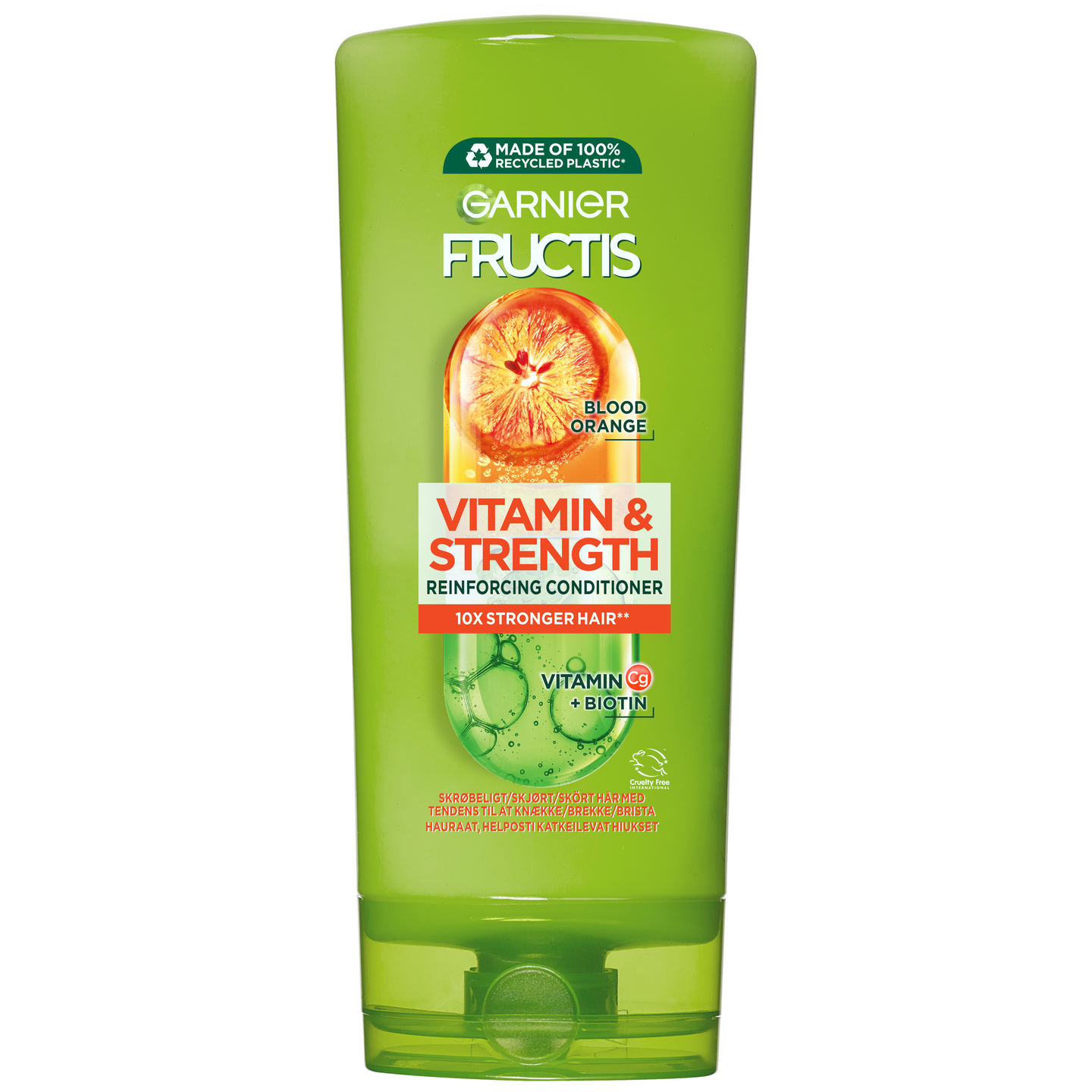 Garnier Fructis hoitoaine 200ml Vitamin & Strength hauraille, helposti katkeileville hiuksille