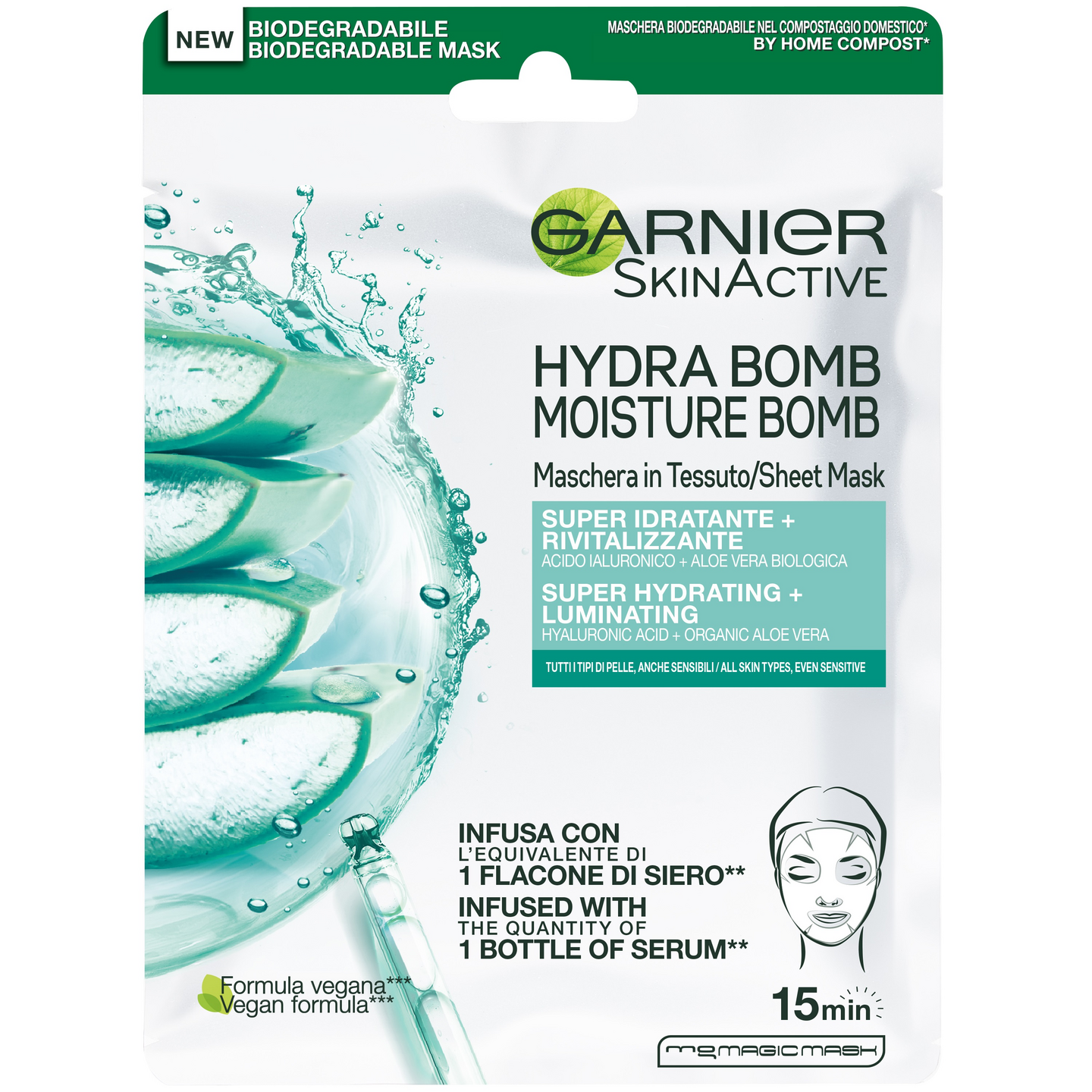 Garnier SkinActive kangasnaamio Hydra Bomb Super Hydrating + Revitalizing