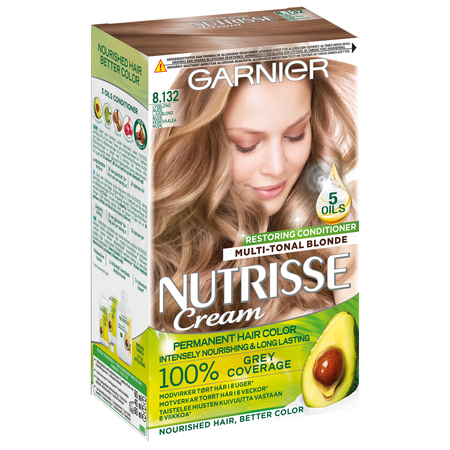 Garnier Nutrisse 8.132 Keskivaalea Nude kestoväri 1kpl