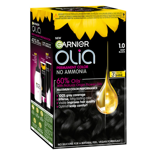 Garnier Olia 1.0 Night Black kestoväri 1kpl