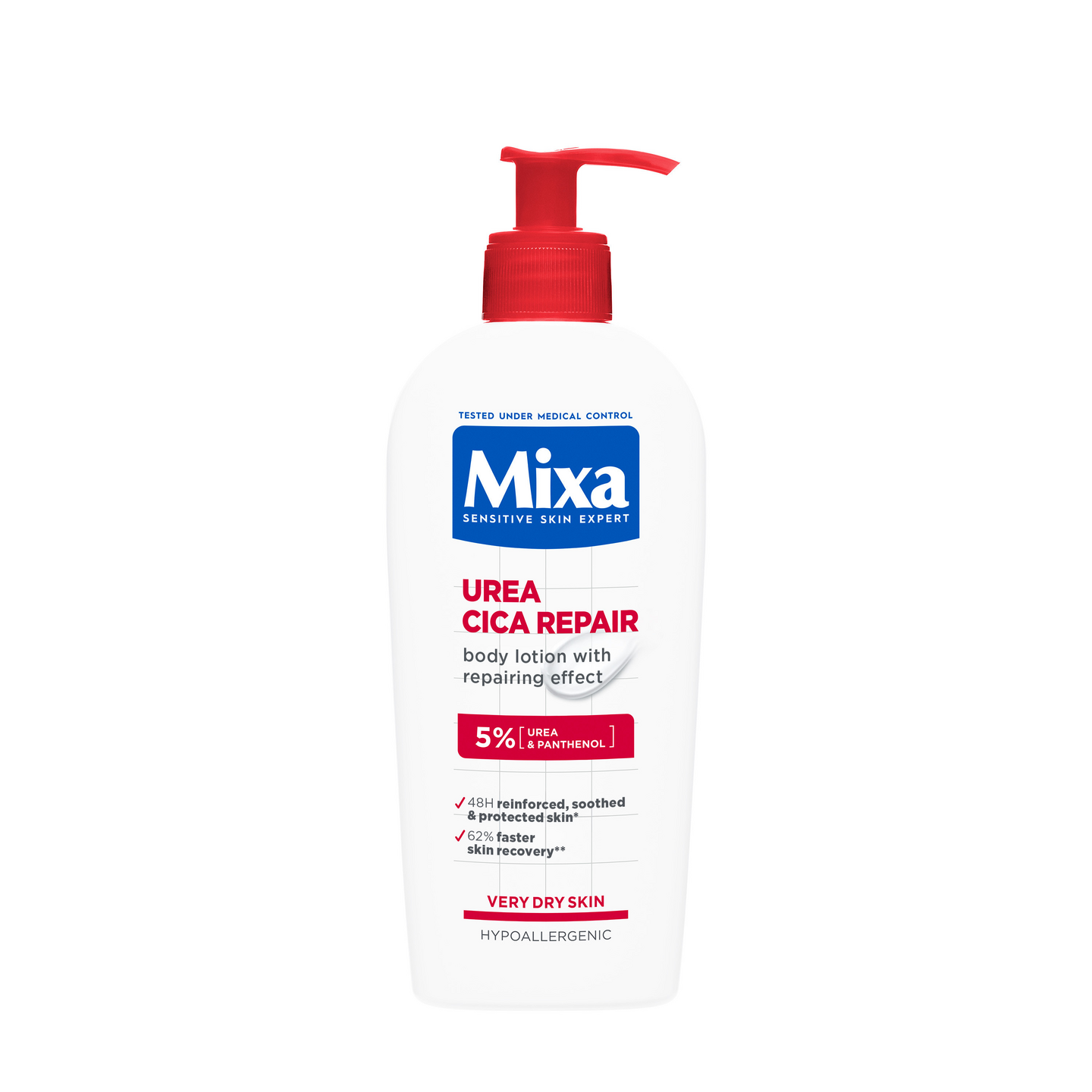 Mixa Urea Cica Repair Vartalovoide, jolla on ihon suojamuuria korjaava vaikutus erittäin kuivalle ih