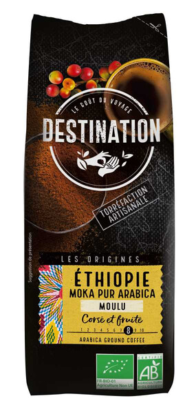Destination kahvi 250g ethiopia suodatinjauhatus luomu