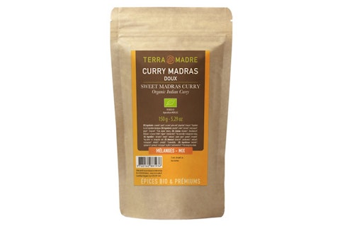 Terra Madre Madras makea curry täyttö 150g luomu