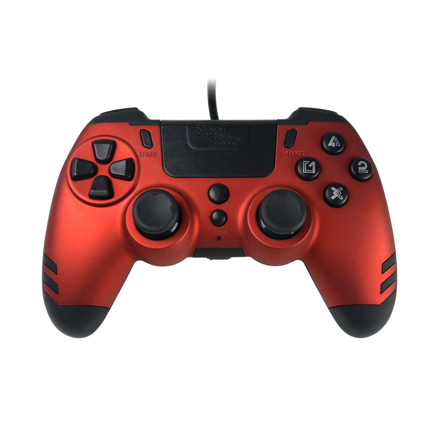 Steelplay PS4 Slim Pack wired -peliohjain, punainen