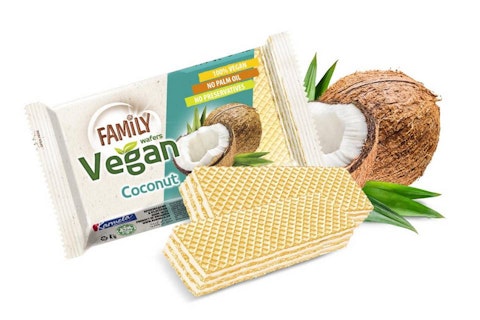 Karmela Family Vegan kookoksenmakuinen vohveli 50g