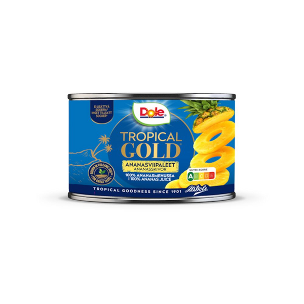 Dole Tropical Gold ananasviipaleita mehussa 227g/139g RFA VARTTILAVA