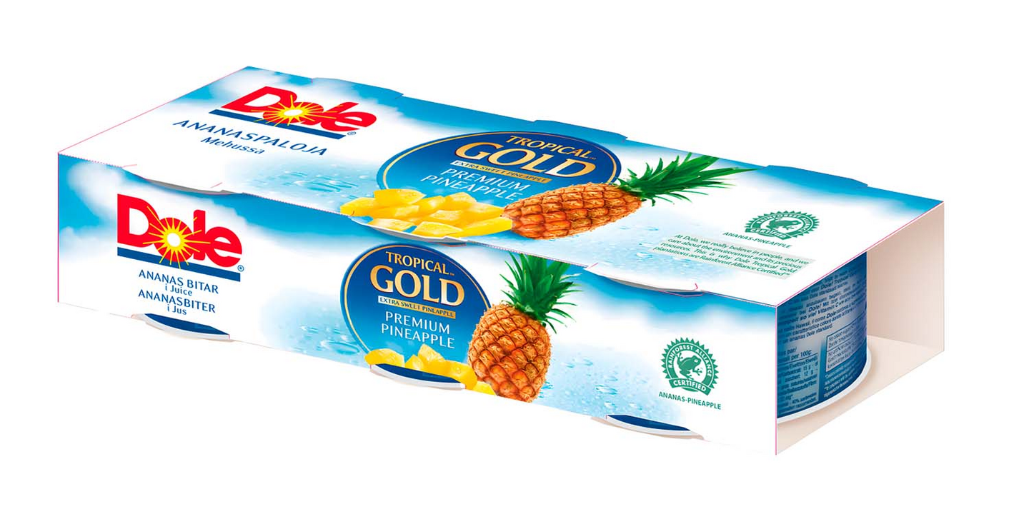 Dole Tropical Gold ananaspaloja mehussa 3x227g/139g RFA