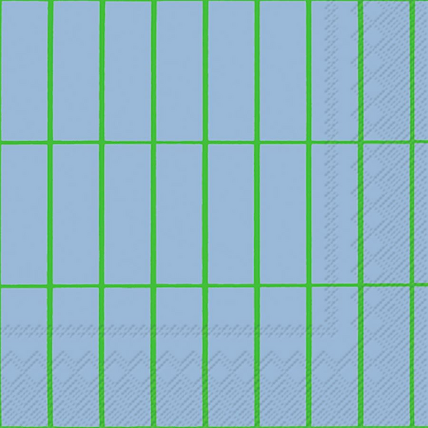 Marimekko lautasliina 20kpl 33cm Tiiliskivi vaaleansininen-vihreä