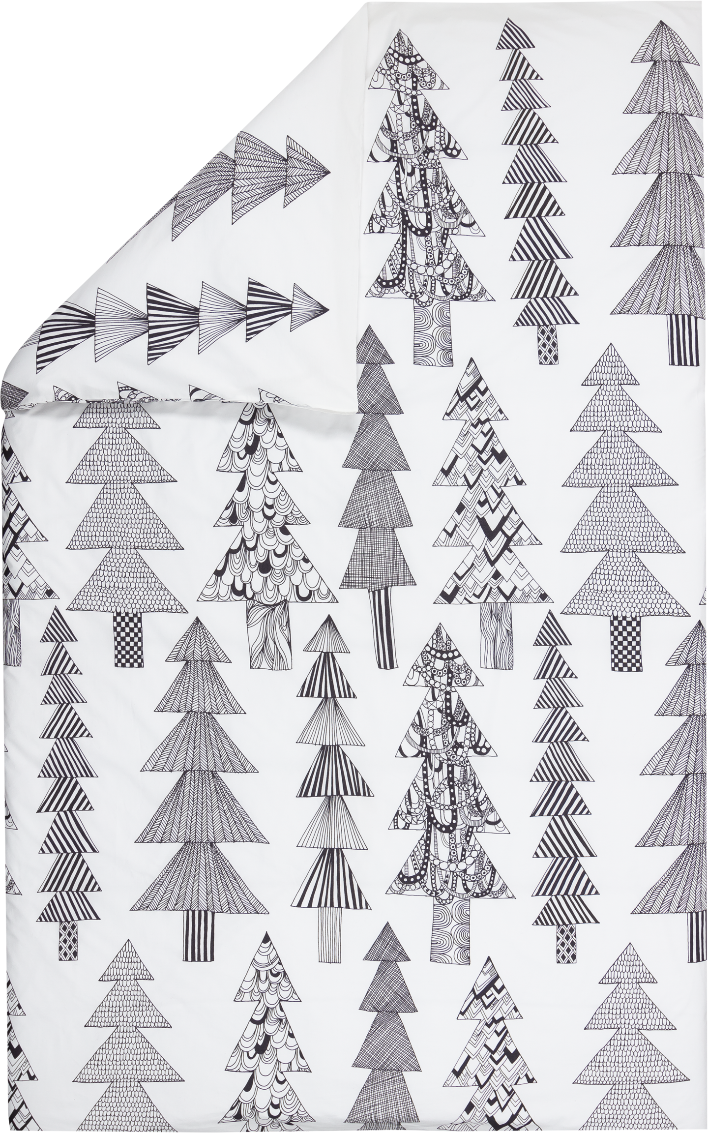 Marimekko Kuusikossa pussilakanasetti 150x210 + 50x60 cm musta