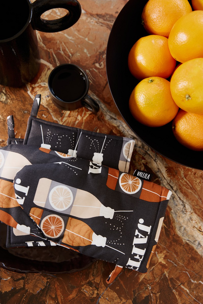 Vallila Jaffa patakinnas 15x34 cm harmaa-oranssi