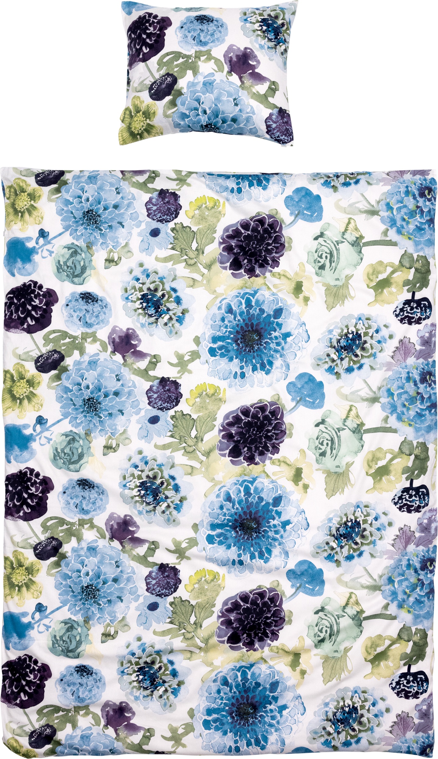 Pentik Daalia pussilakanasetti 150x210 cm turkoosi