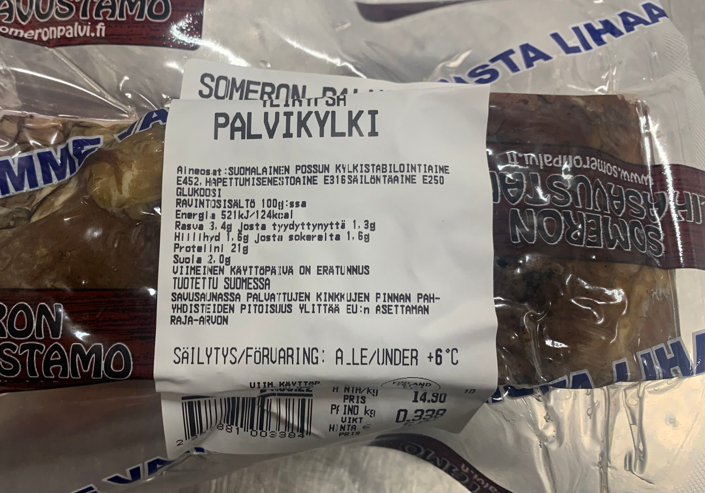 Someron Palvi Ylikypsä palvikylki