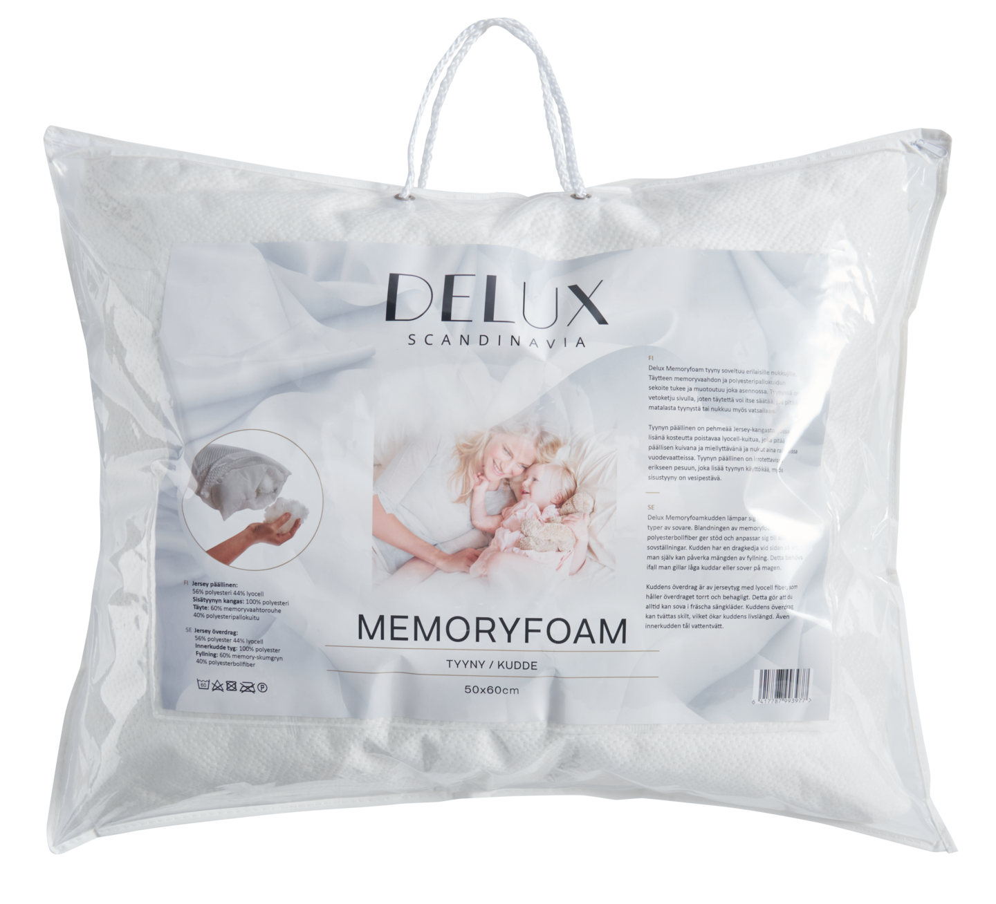 Delux Memoryfoam tyyny 50x60 cm