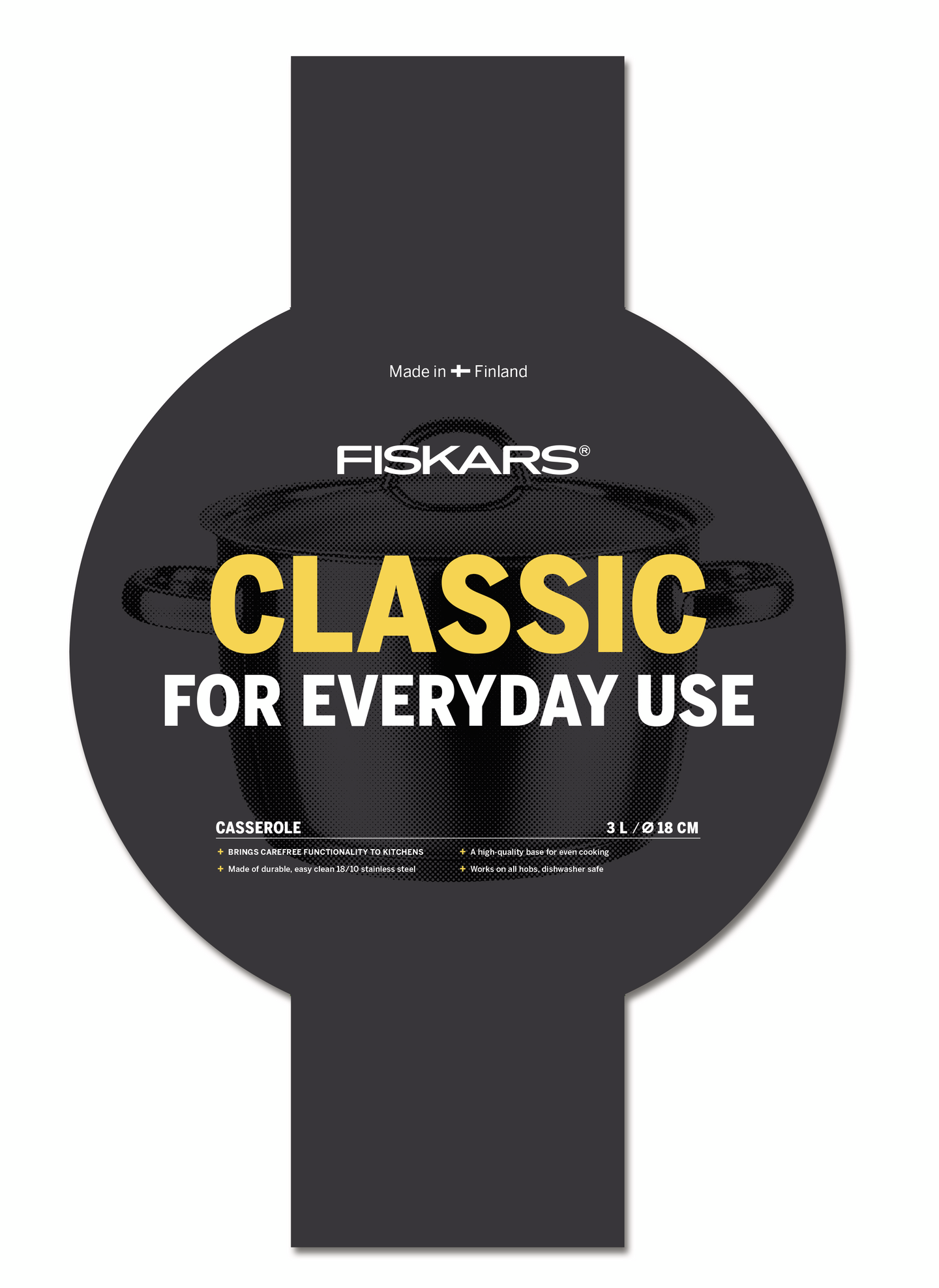 Fiskars Classic kattila 3,0l/18cm
