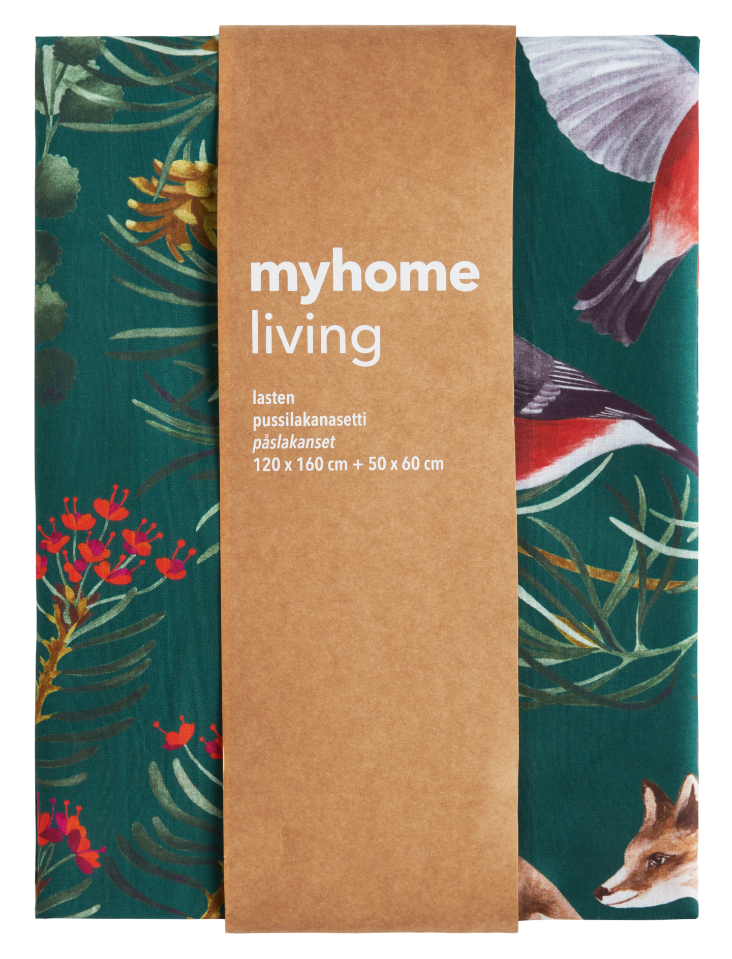 myhome Metsämaa lasten pussilakanasetti 120x160 cm + 50x60 cm