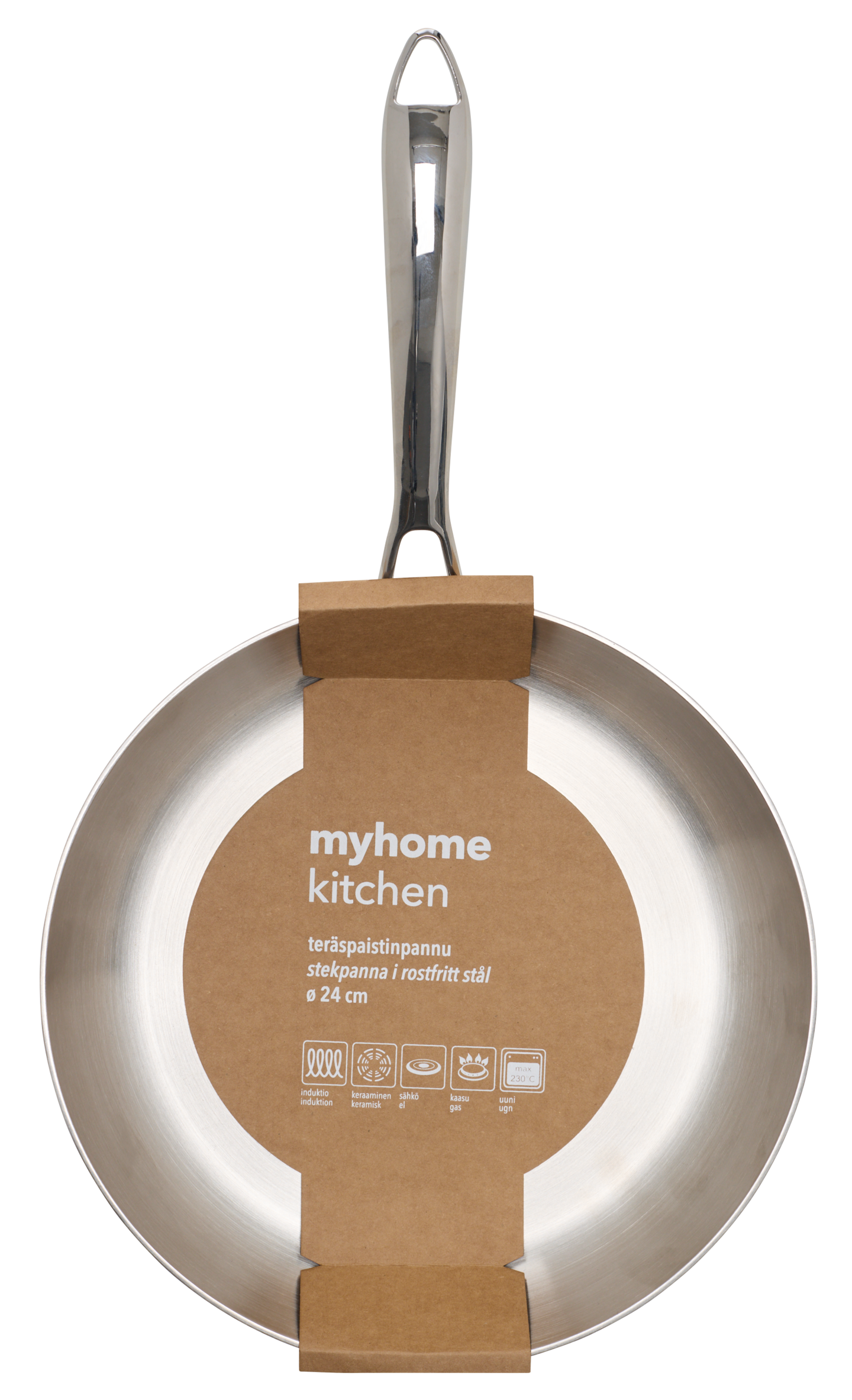 myhome teräspaistinpannu  24 cm TRI-PLY