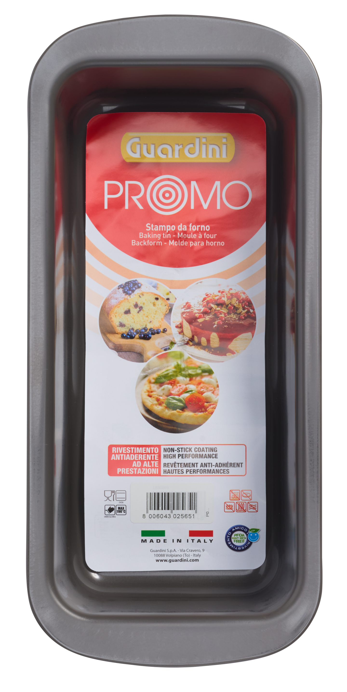 Guadini leipävuoka 25 cm harmaa