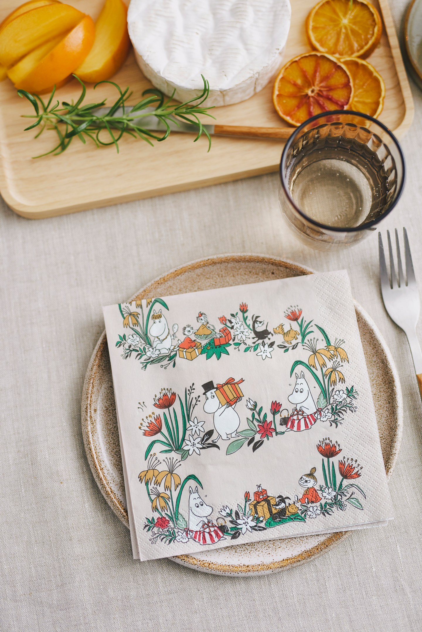 Moomin Misteli beige lautasliina 20kpl 33cm