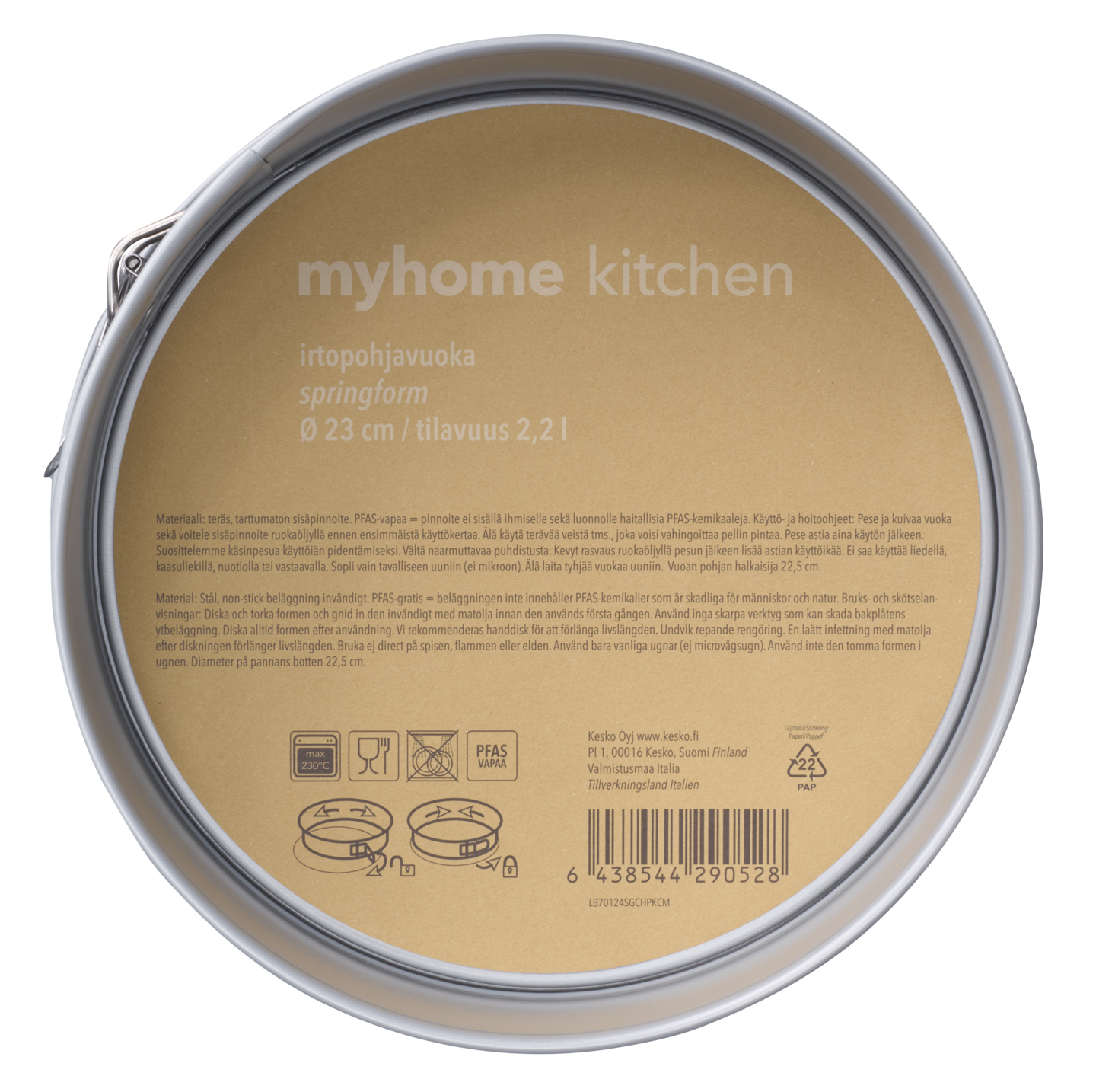 myhome irtopohjavuoka 23 cm