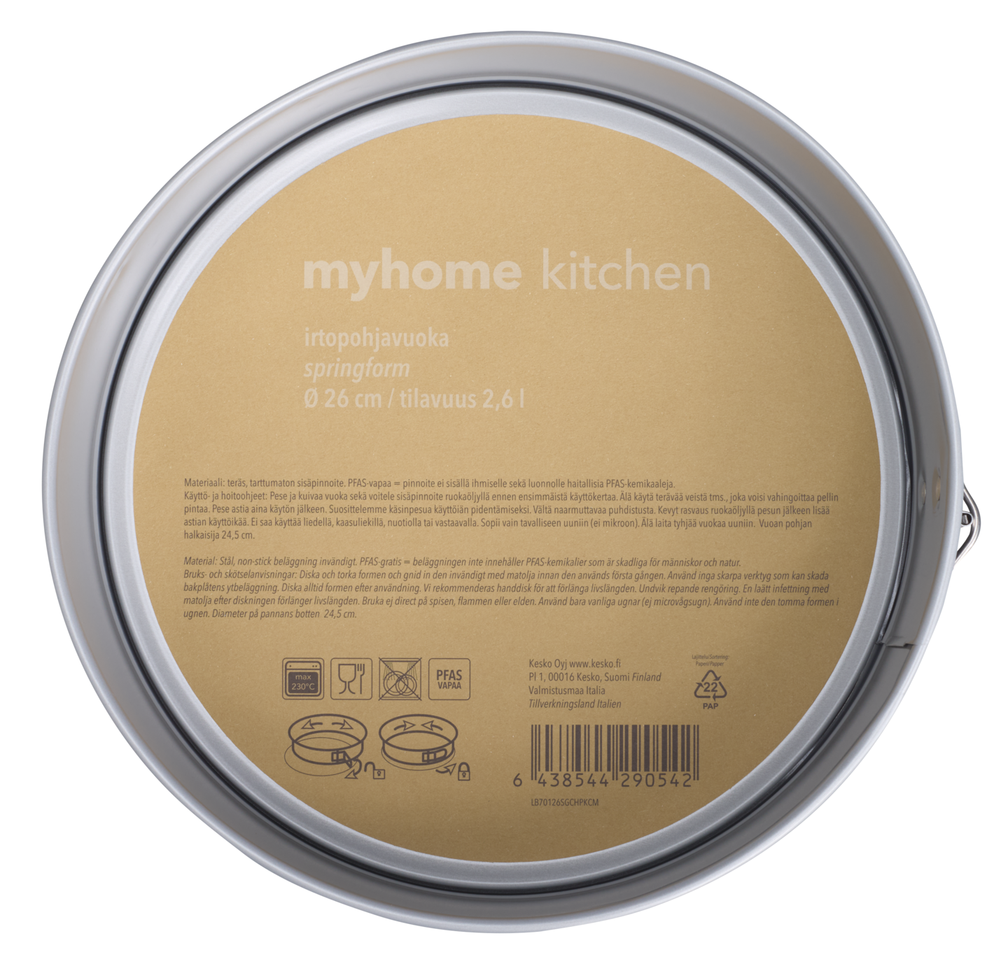 myhome irtopohjavuoka 26 cm