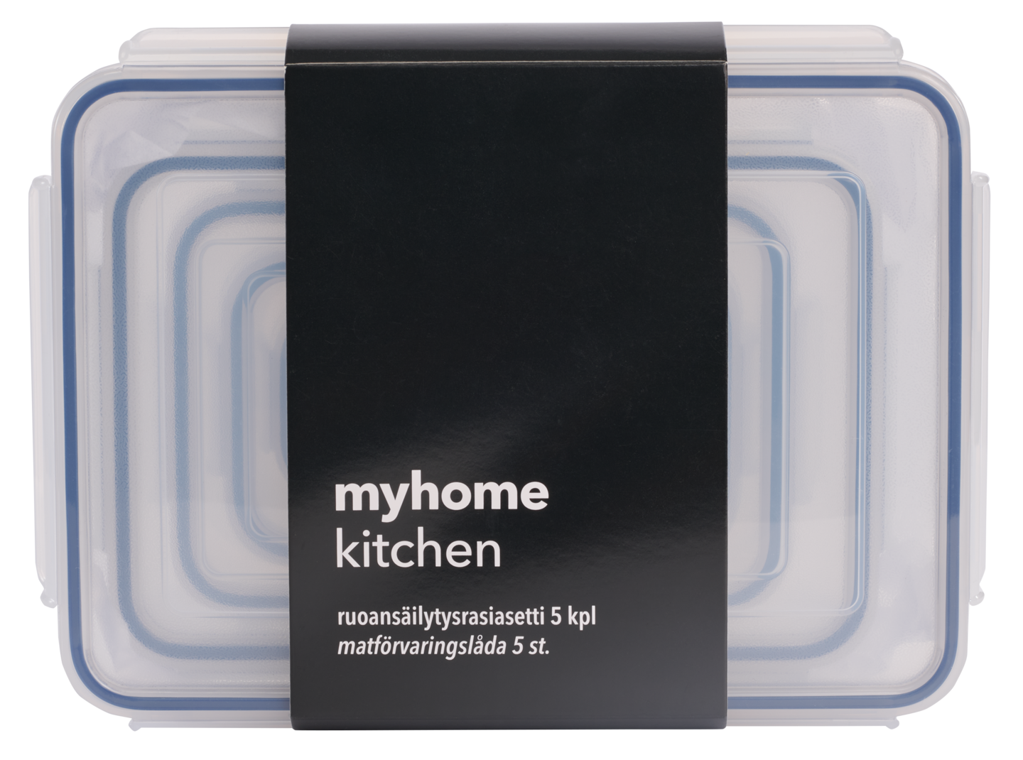 myhome ruoansäilytysrasiasetti 5 kpl