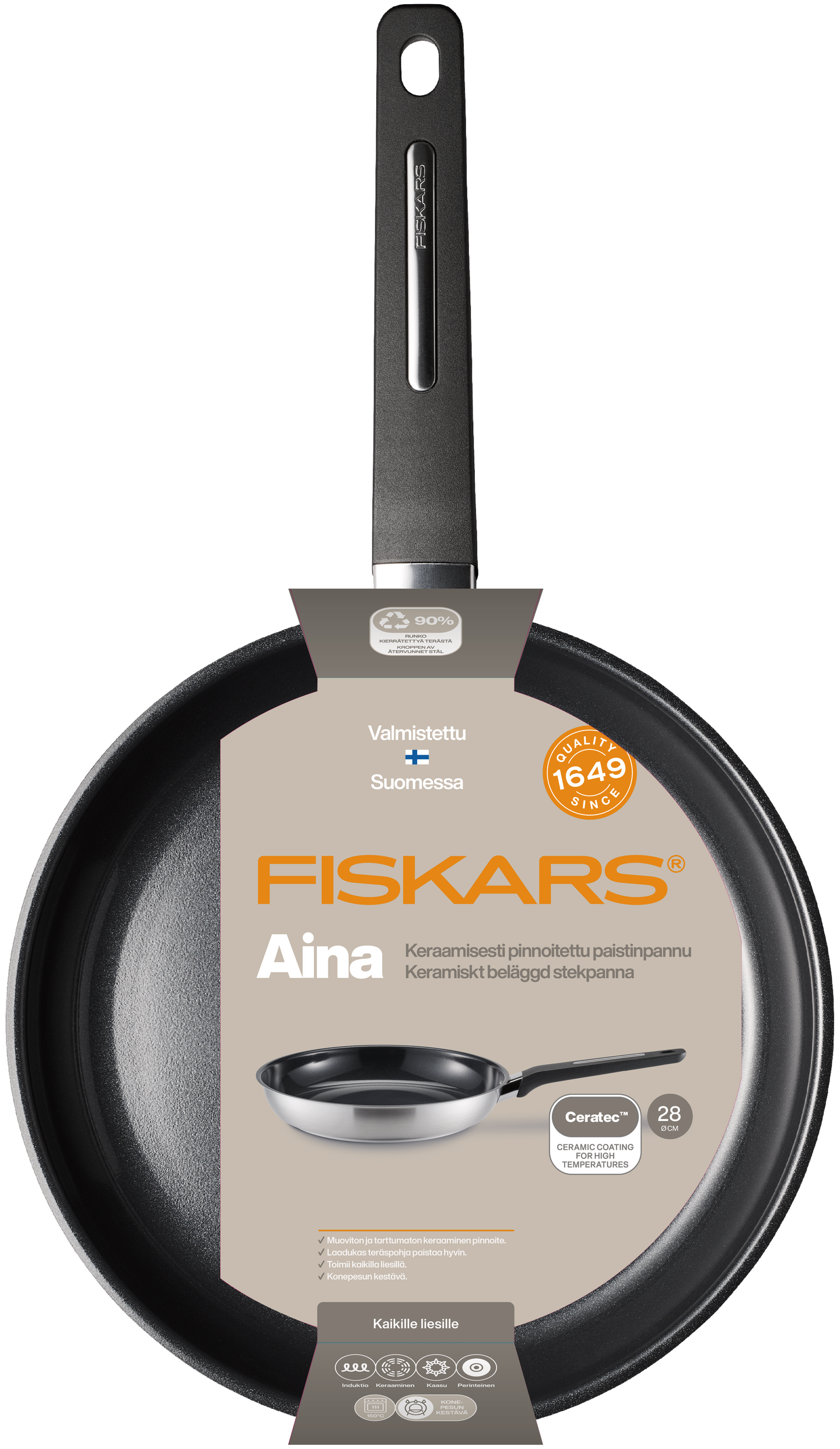 Fiskars Aina paistinpannu 28 cm Keraam