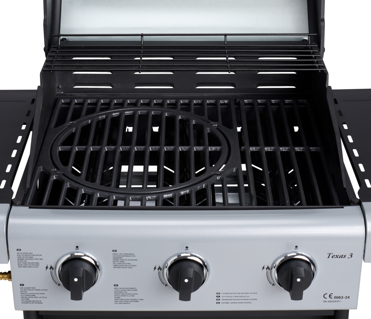 Texas 3 kaasugrilli parilalla