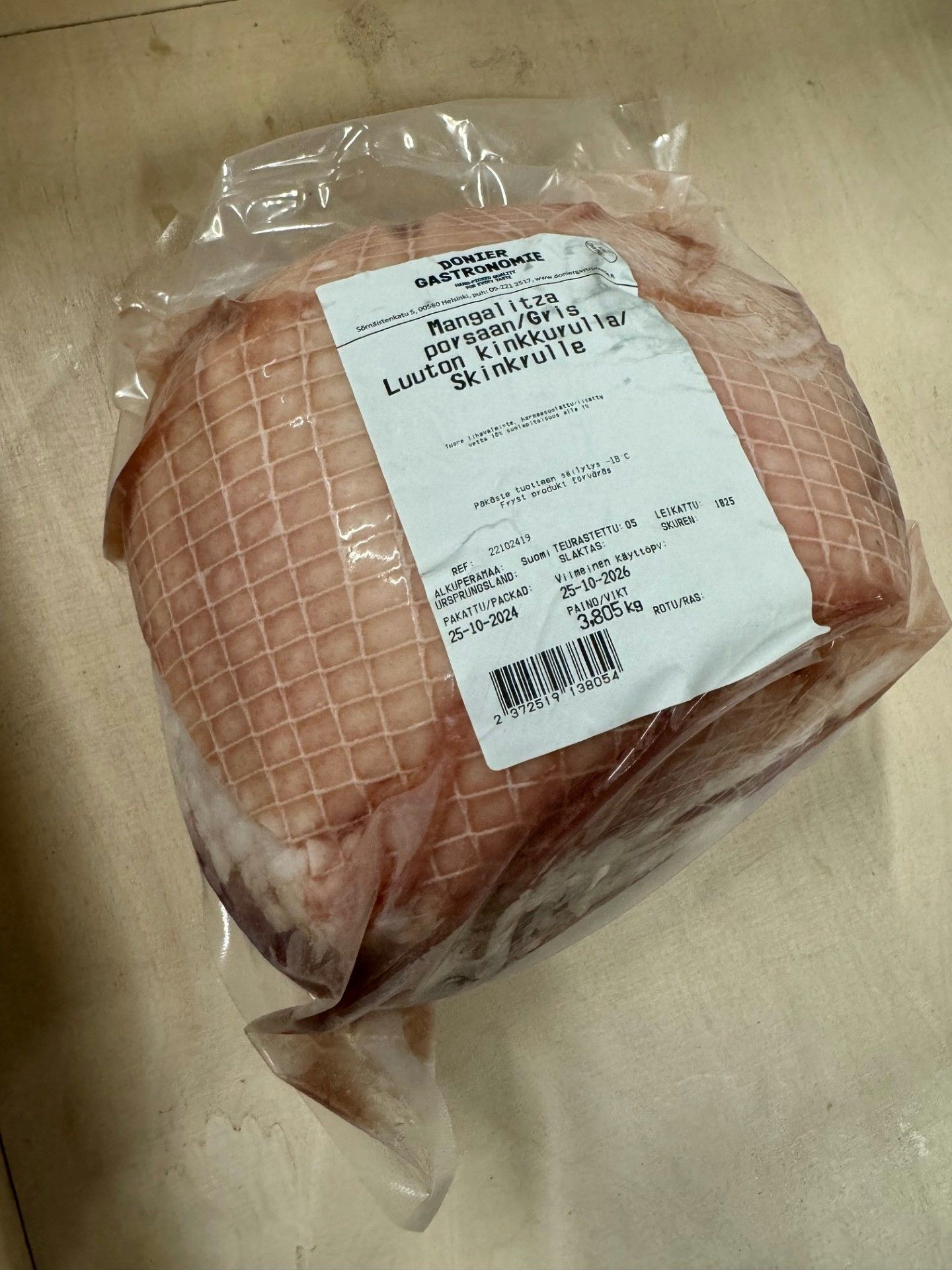 Mangalitza porsaan luuton kinkkurulla n. 3kg pakaste