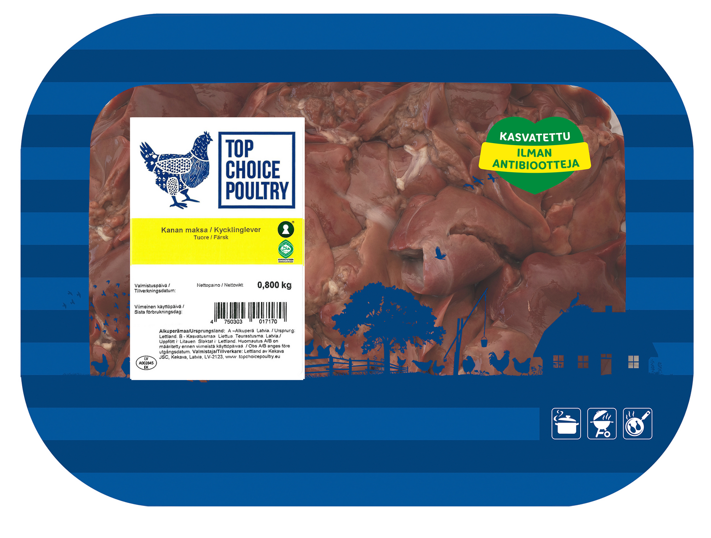 Top Choice poultry Kanan maksa 800 g