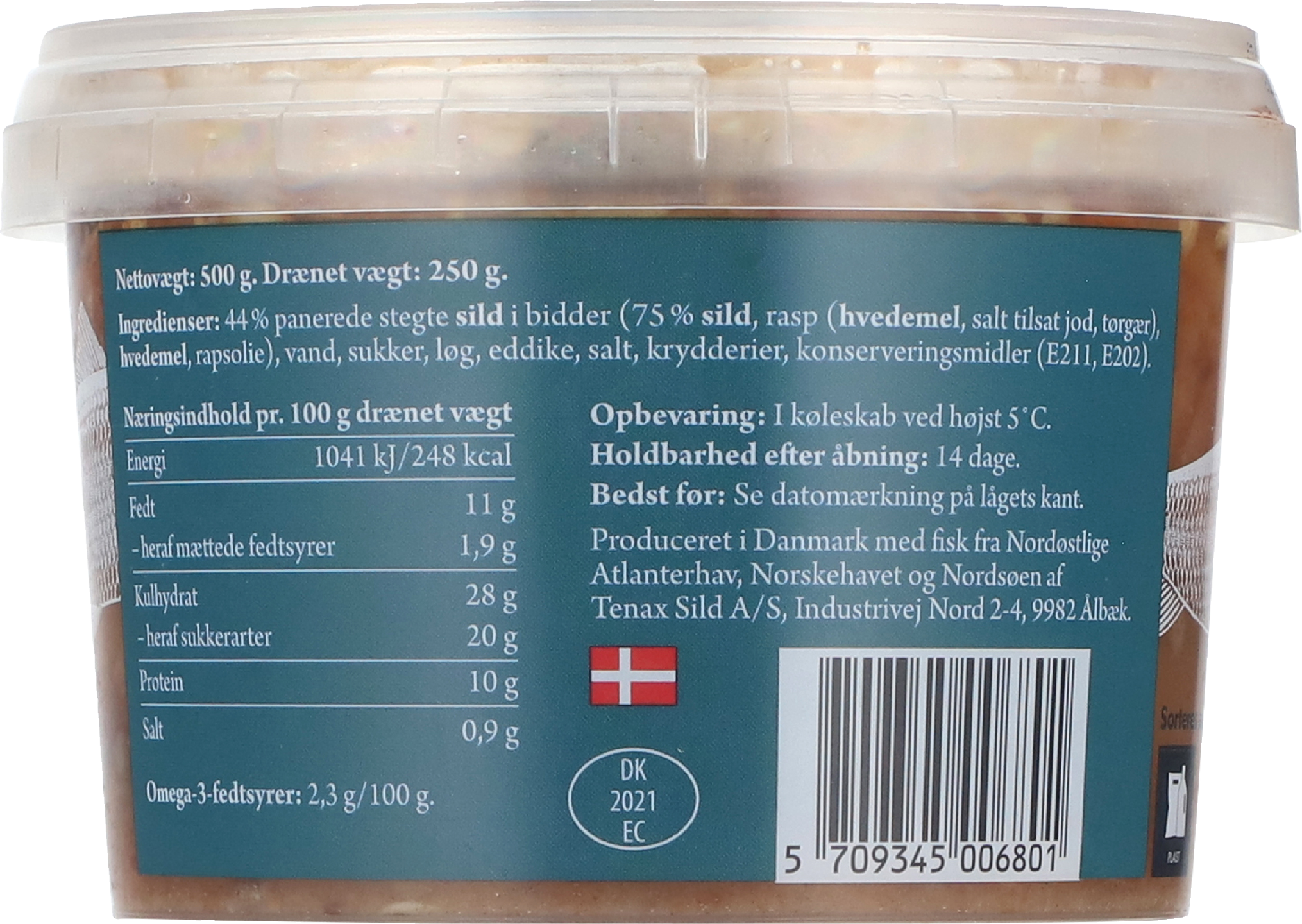 Lykkeberg paistettu silli paloina marinadissa 500/250g