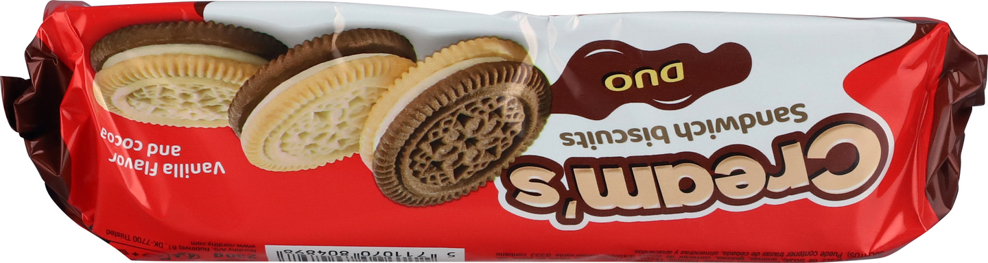 Creams sandwich biscuits 230g Duo
