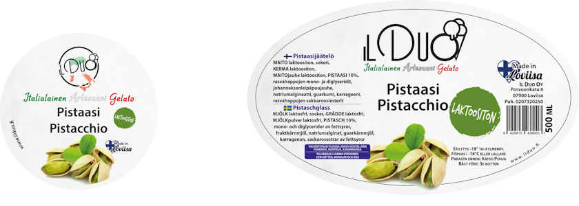 iL Duo Pistacchio artesaanijäätelö 500ml