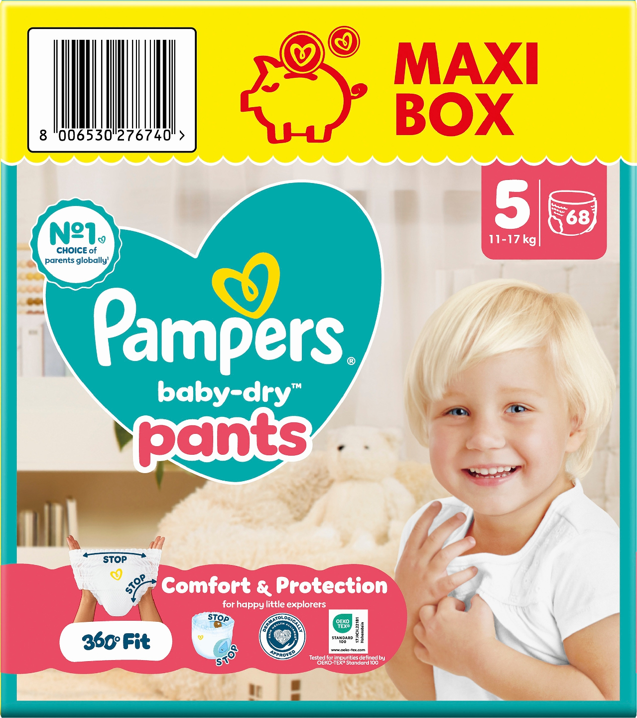 Pampers BabyDry Pants S5 11-17kg 68kpl housuvaippa Maxi box