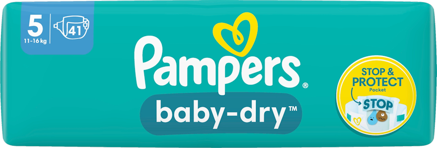 Pampers teippivaippa 41kpl Baby Dry S5 11-16kg